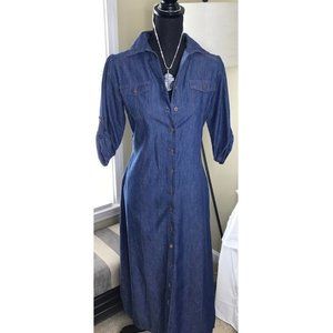 J. GLEE BUTTON DOWN DENIM DRESS SIZE SMALL (JUNIOR)